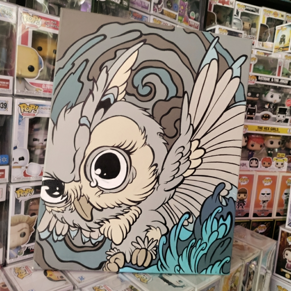 Owl's eve" artist/Anthony Trayer.          16x20 Original artwork